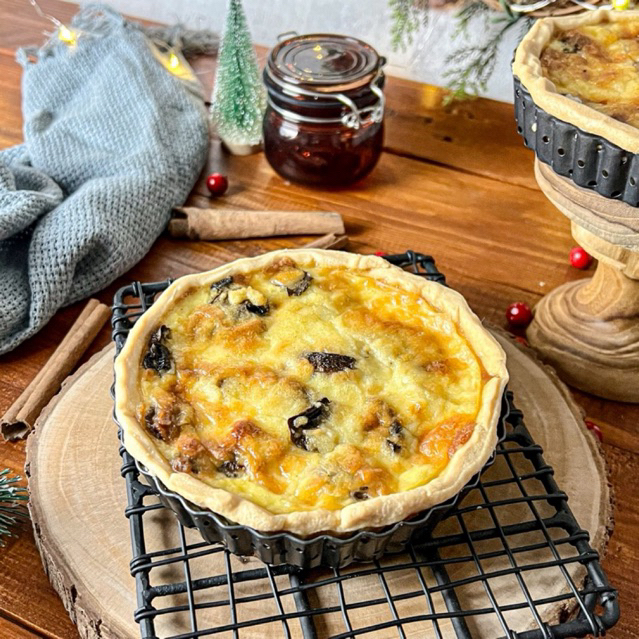 

Quiche beef cheese & mushroom