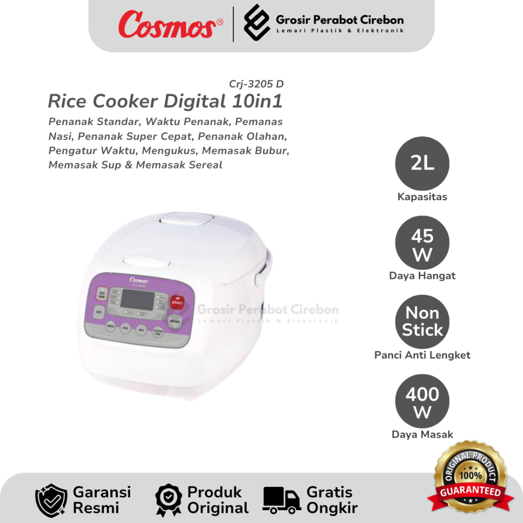 COSMOS RICE COOKER CRJ-3205D / CRJ 3205D RICE COOKER DIGITAL COSMOS