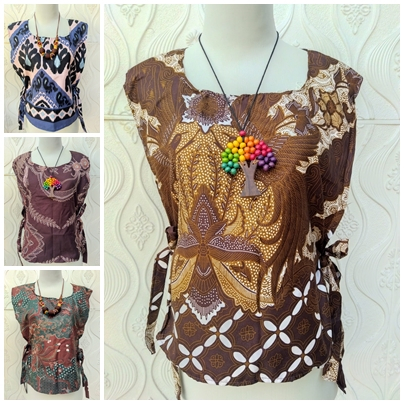 Vest Batik Pita Outer Batik Kondangan Wanita Kekinian Vest Batik Modern Outer Kantor Wanita Rompi Ba