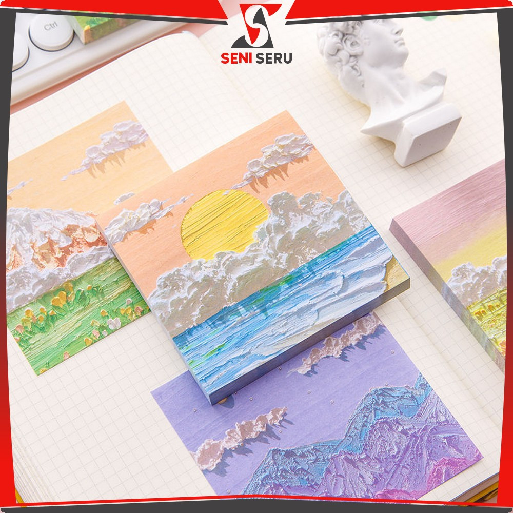 

Memo Tempel Notes Pemandangan / Memo Tempel Aesthetic Sticky Notes Motif Alam Indah / Note Beauty nature / Memopad lucu Seni Seru A37