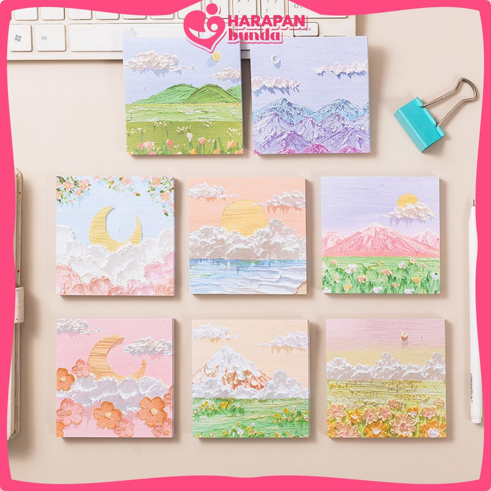 

Memo Tempel Notes Pemandangan / Memo Tempel Aesthetic Sticky Notes Motif Alam Indah / Note Beauty nature / Memopad lucu Harapan Bunda A37