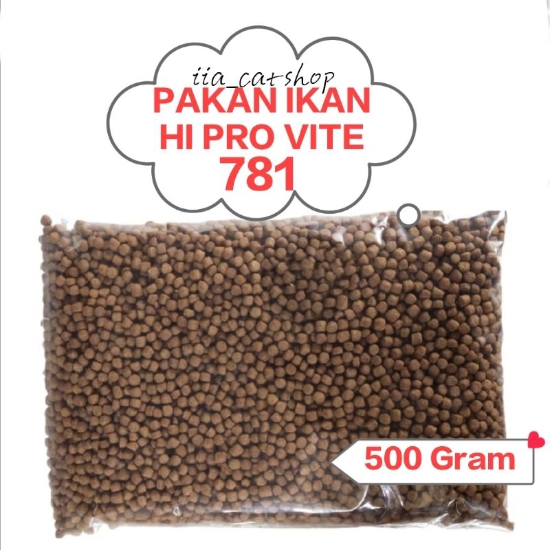 Pakan Ikan 500 Gram 781 Makanan Pelet ikan Lele Nila Gurame Protein Tinggi - Pelet 781