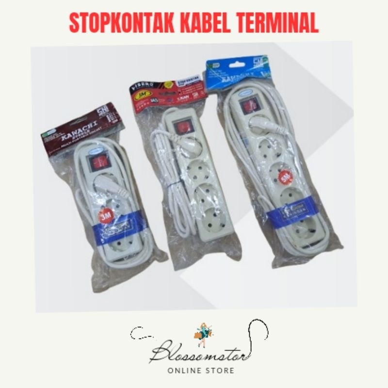 STOPKONTAK SAKLAR TERMINAL LISTRIK / KABEL COLOKAN LISTRIK / SAMBUNGAN KABEL