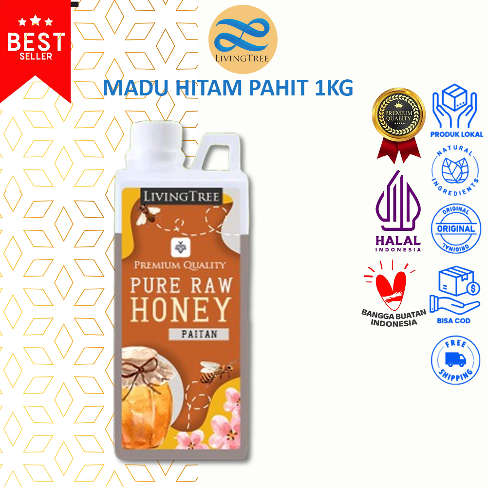 

Madu Hitam Pahit Murni 100% Asli- Madu Murni Asli Black Honey 1 kg Original Pure Raw Honey