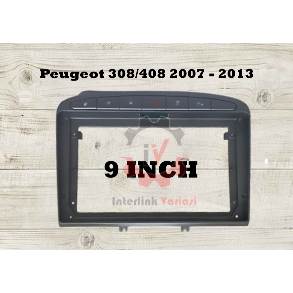 Frame tape head unit android Peugeot 308 408 9 inch