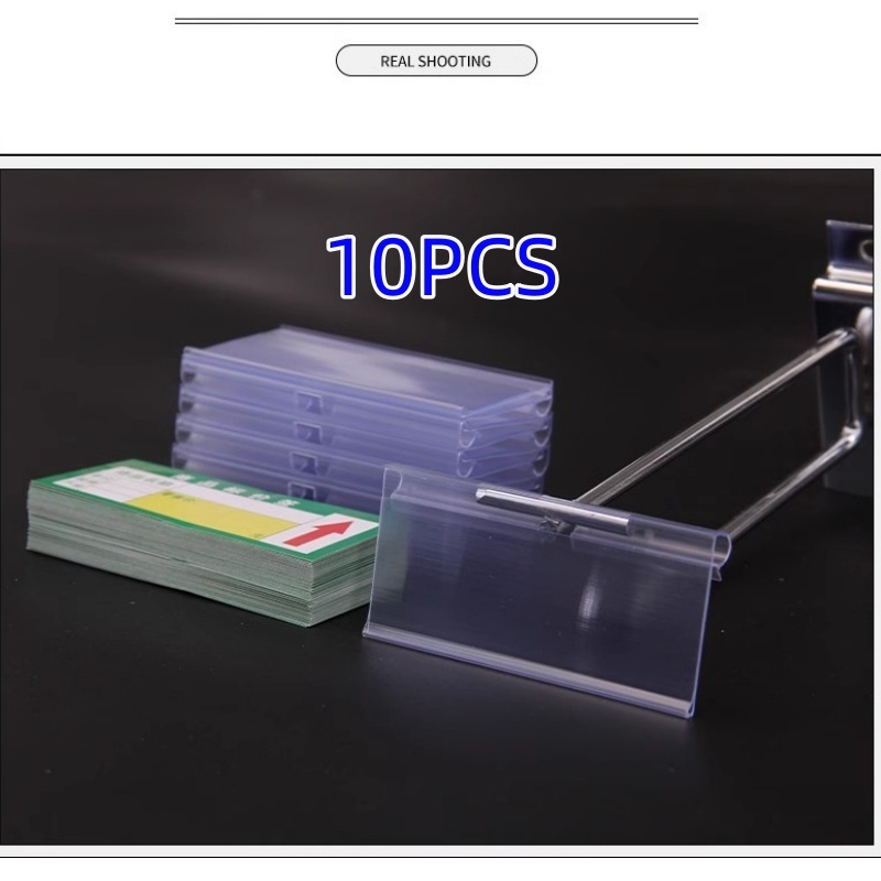 10pcs Label Harga Mika Supermarket/PVC Price Tag Holder