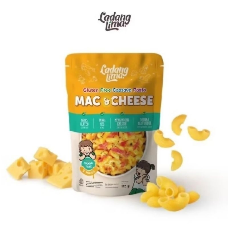 

Mac and Cheese Cassava Pasta Ladang Lima 115g Gluten Free Pasta Singkong Macaroni dan Keju Makaroni