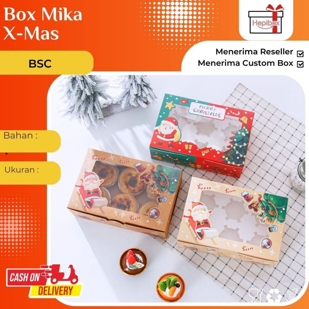 

Paperbox Cupcake / Box Cupcake Ivory Lubang / dus cupcake / box kue / packaging/kemasan tenteng cupcake christmas natal | BSC13B - BSC24