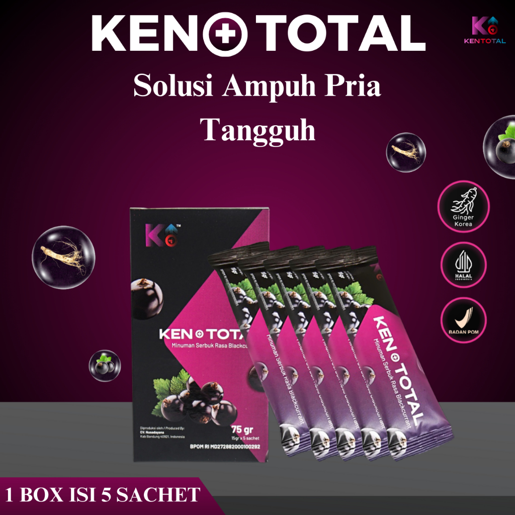 

KENPLUS Minuman Serbuk Rasa Blackcurrant Extra ginseng Isi 5 Sachet