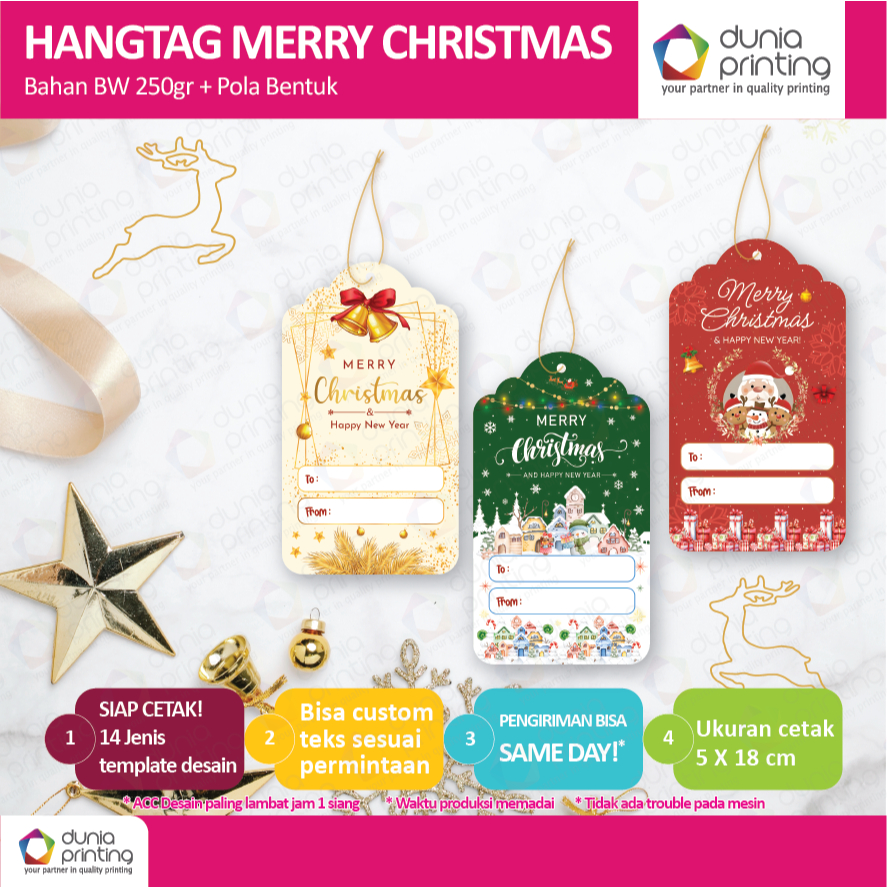 Hang tag christmas / Hang tag natal / Hang tag tahun baru