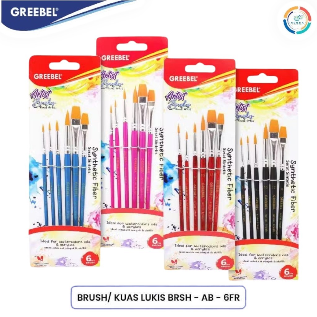 

Greebel Kuas Lukis Brush Paint Set AB-6FR