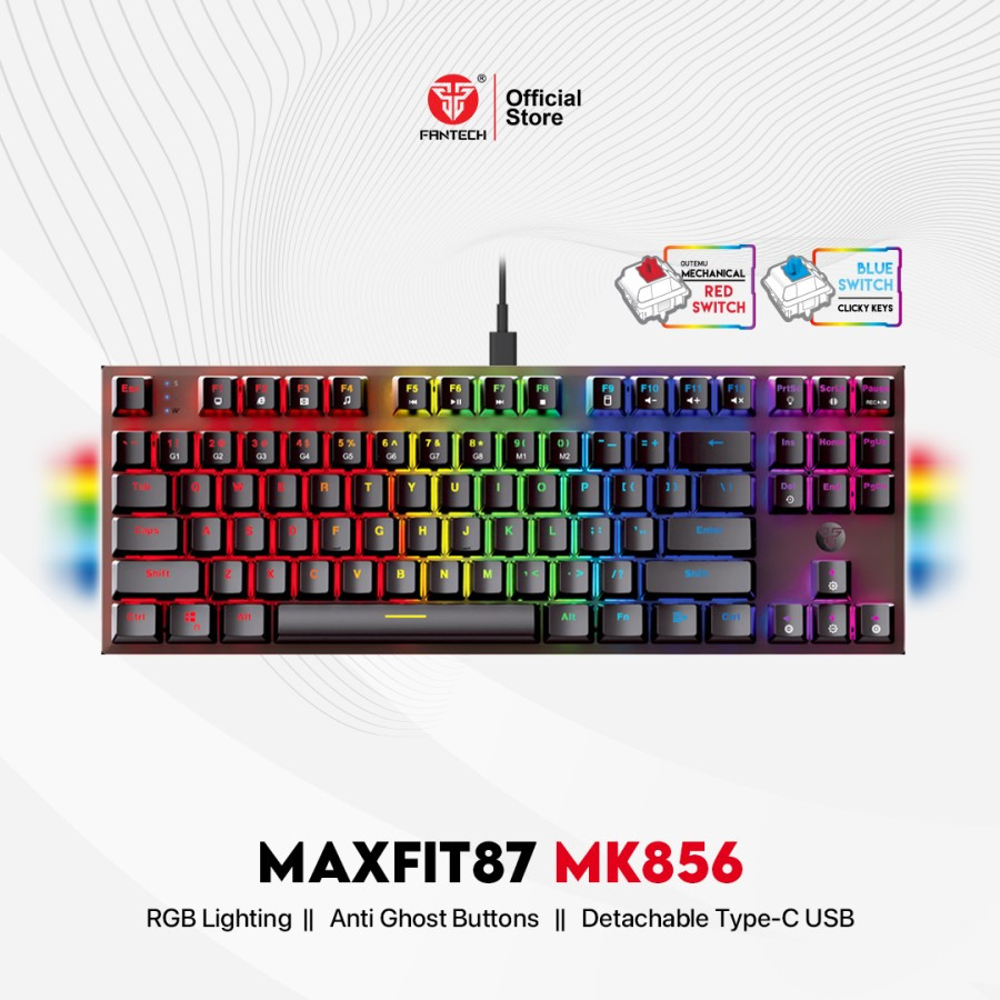 Fantech MAXFIT87 MK856 TKL Keyboard Gaming Mechanical