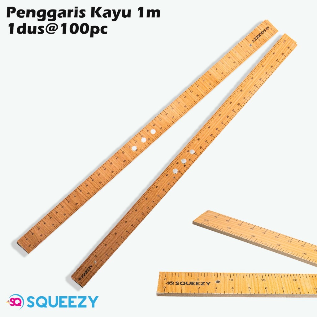 

penggaris kayu 1 meter / 100 cm Bahan kayu ( partikel kayu / mdf squeezy satuan (NON GARANSI PATAH) minimal beli 3 mencegah patah