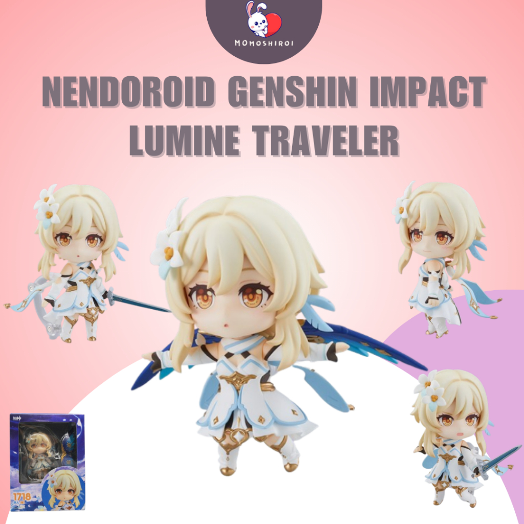 Nendoroid 1718 Traveler Lumine (Recast Non Ori) Genshin Impact Figure Figures Figurine Figurines