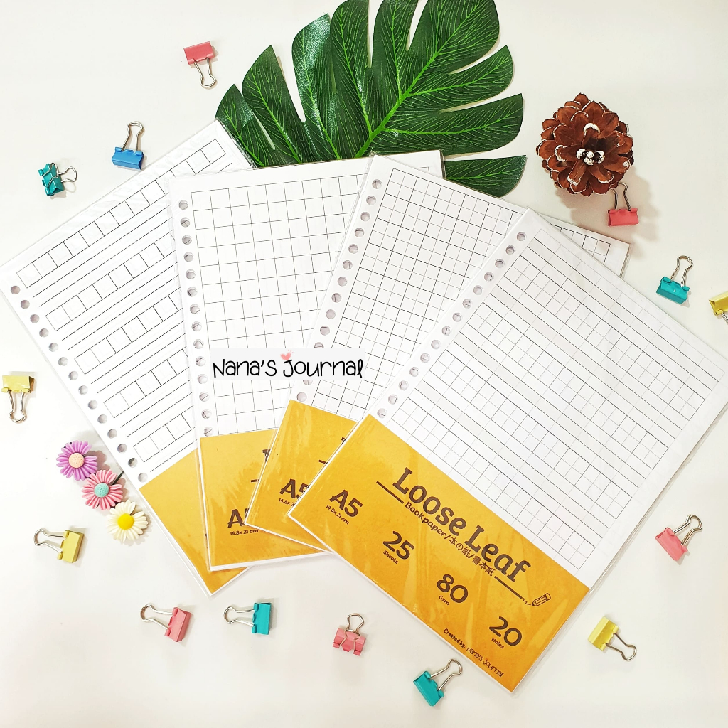 

Nana's Journal Loose Leaf Bookpaper A5 Mandarin Pinyin Hanzi