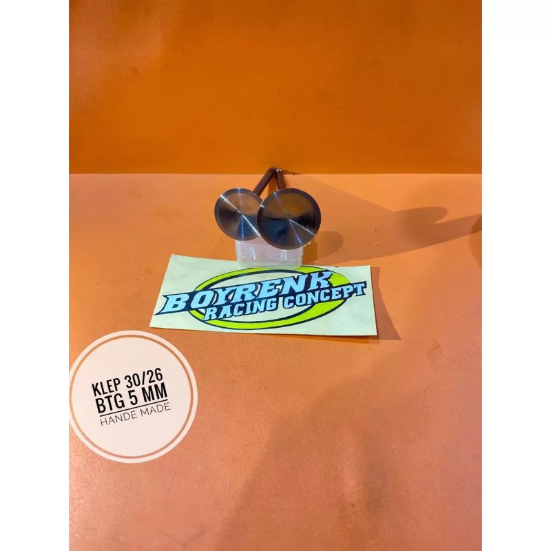 KLEP RACING BOYRENK TYPE B/VALVE RACING/KLEP CUSTOM BATANG 5MM UKURAN KLEP 26/23-27/23-28/24-29/24-3