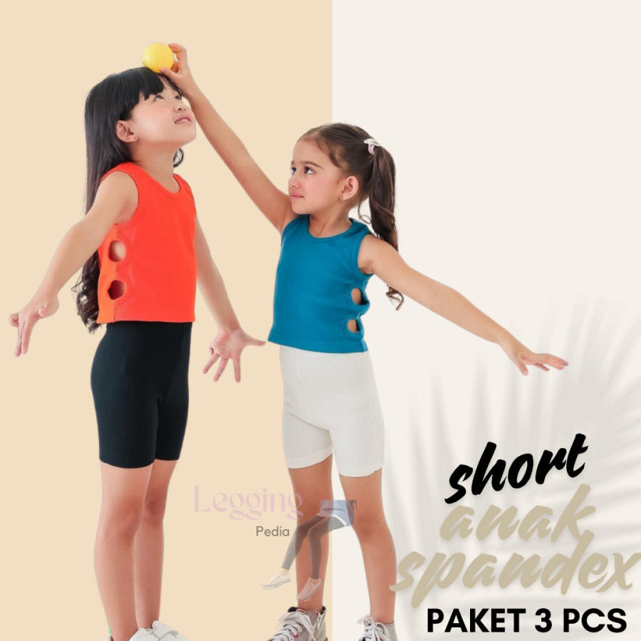 Short Pants anak perempuan legging anak perempuan Celana sot anak perempuan Isi 3pcs