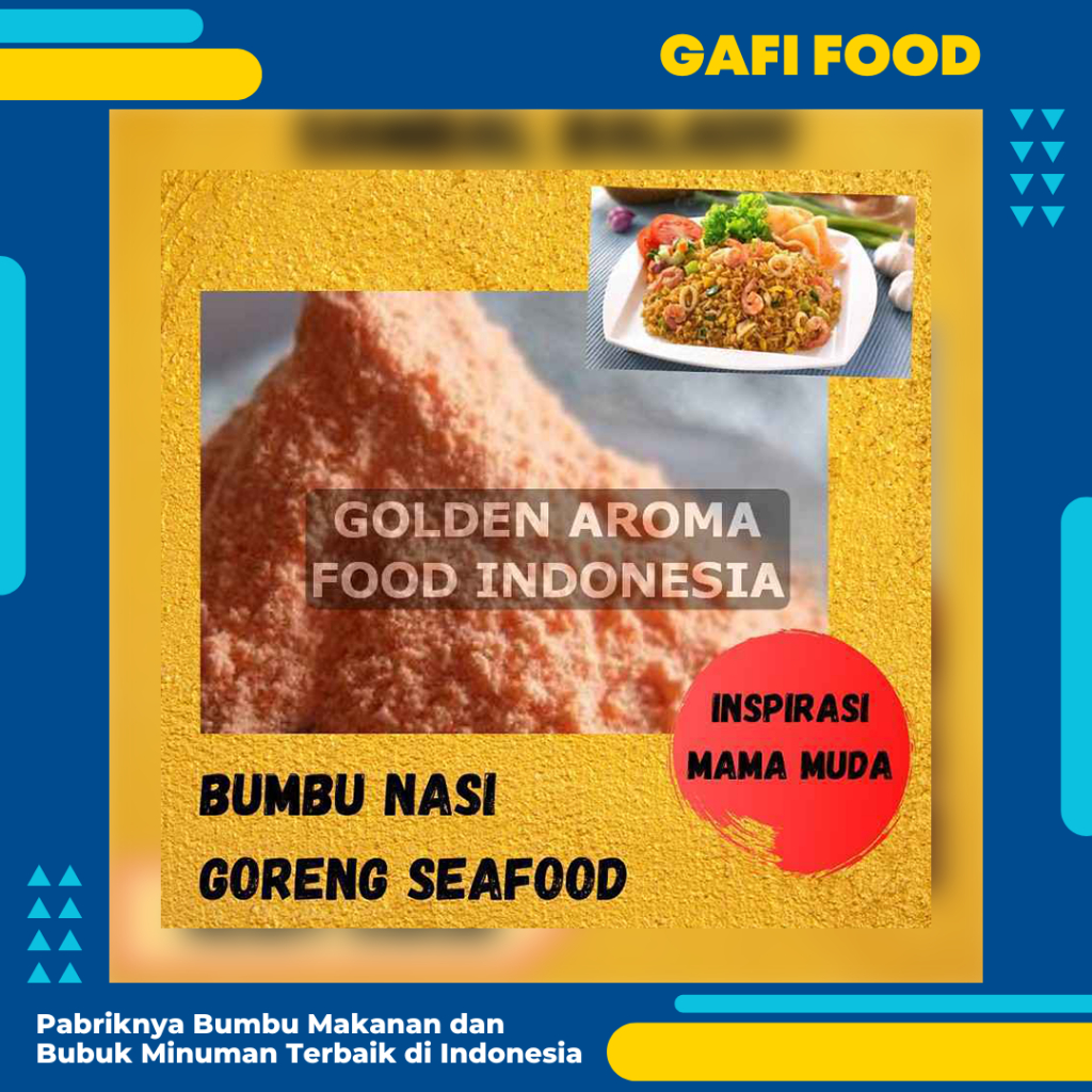 

BUMBU TABUR NASI GORENG SEAFOOD 1 KG FOOD GRADE 1Kg Bubuk Bumbu Papeda Mie Lidi Makaroni Basreng