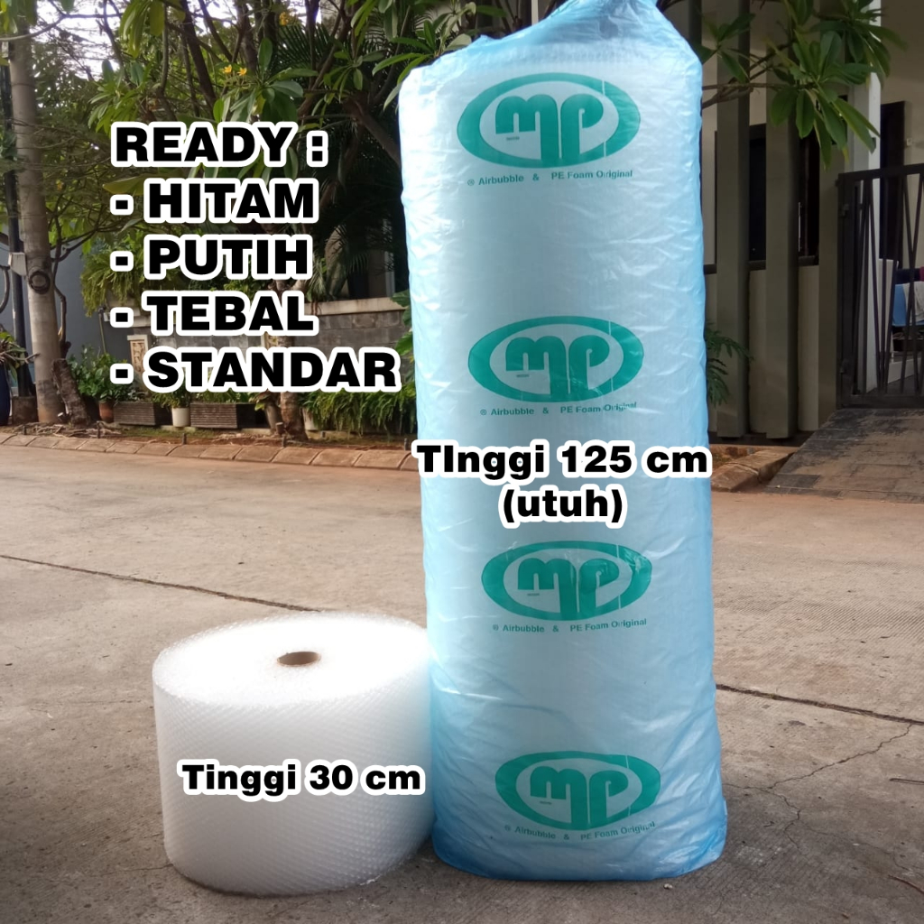 

[W22] instant Bubblewrap Tebal 30 cm x 50 meter Bubble wrap 1/4 hitam putih 30x50 eceran rol upack