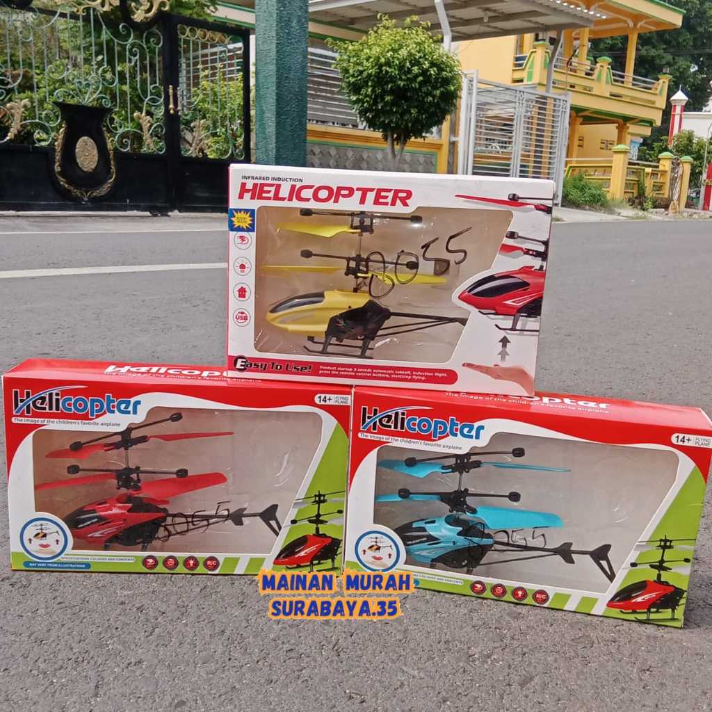 Mainan Helikopter Sensor Tangan + Kabel Cas USB 8055 | Drone Mini Terbang Otomatis Termurah | Mainan