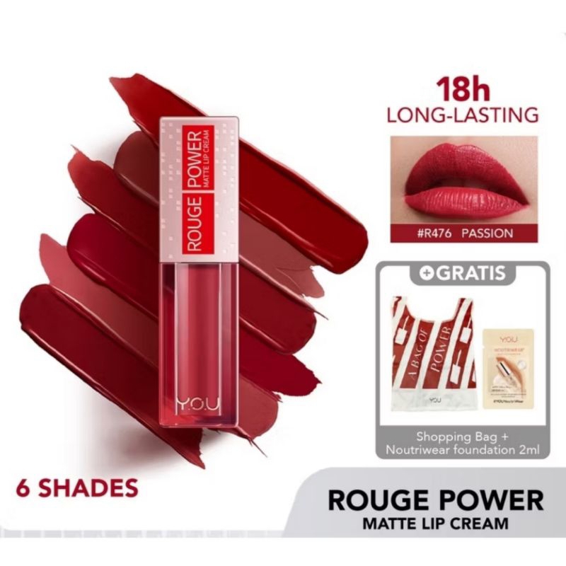 YOU Rouge Power Matte Lip Cream Lipstik