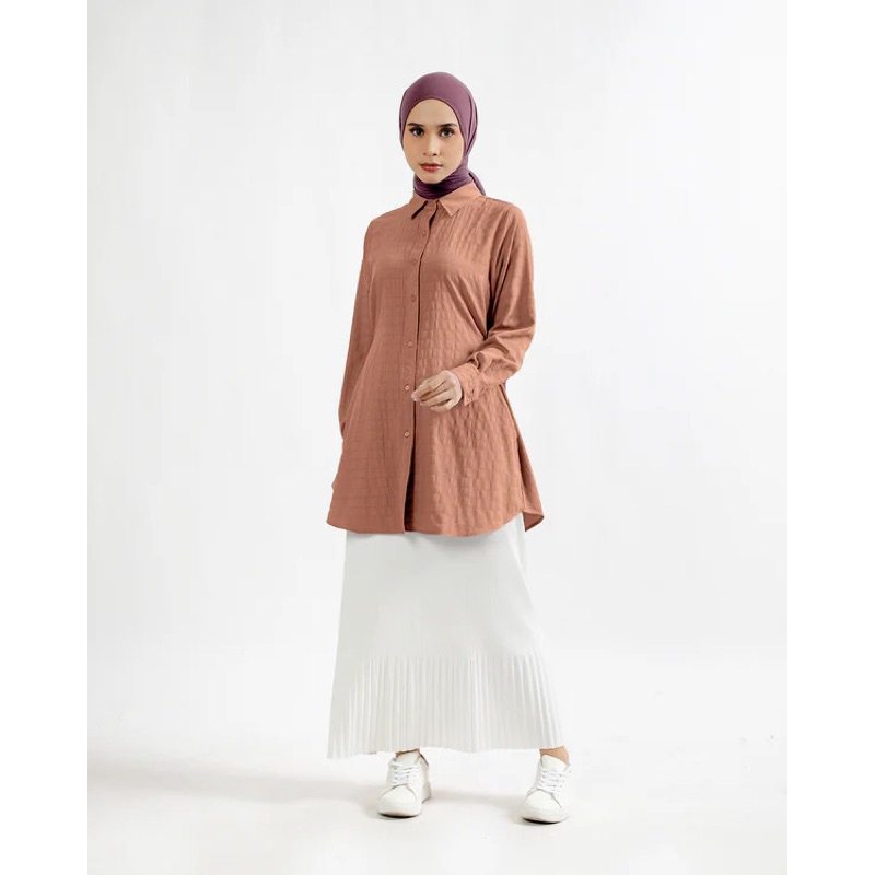 M tunic wrinkled stripe dauky tunik dauky