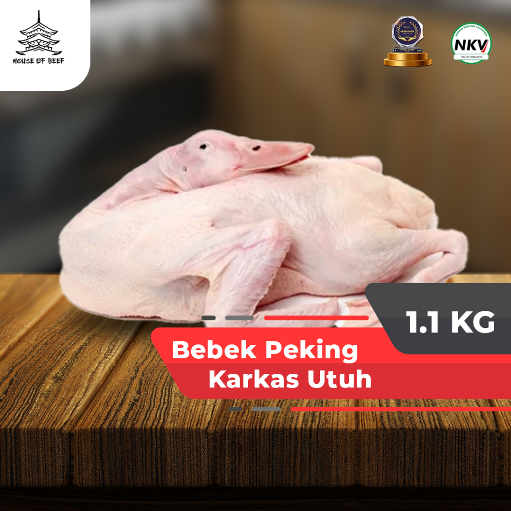

Bebek Muda Peking Karkas Utuh 1.1kg - 1.2kg
