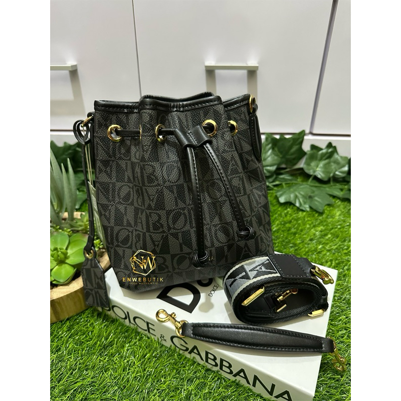 serut bonia mono hitam tali lebar