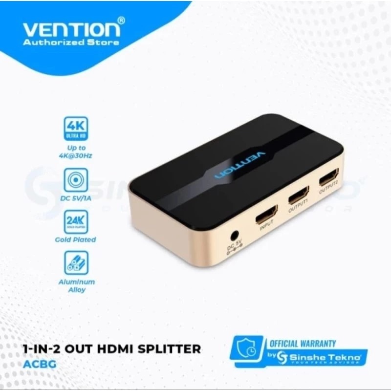 HDMI SPLITTER 2 PORT VENTION (1 IN 2 OUT) HDMI SPLITTER DUPLICATE FHD