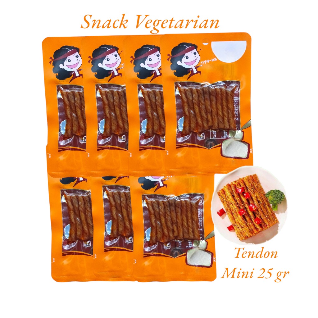 

Snack Vegetarian Tendon Spicy Mini 25 gr Rasa Pedas Manis Gurih