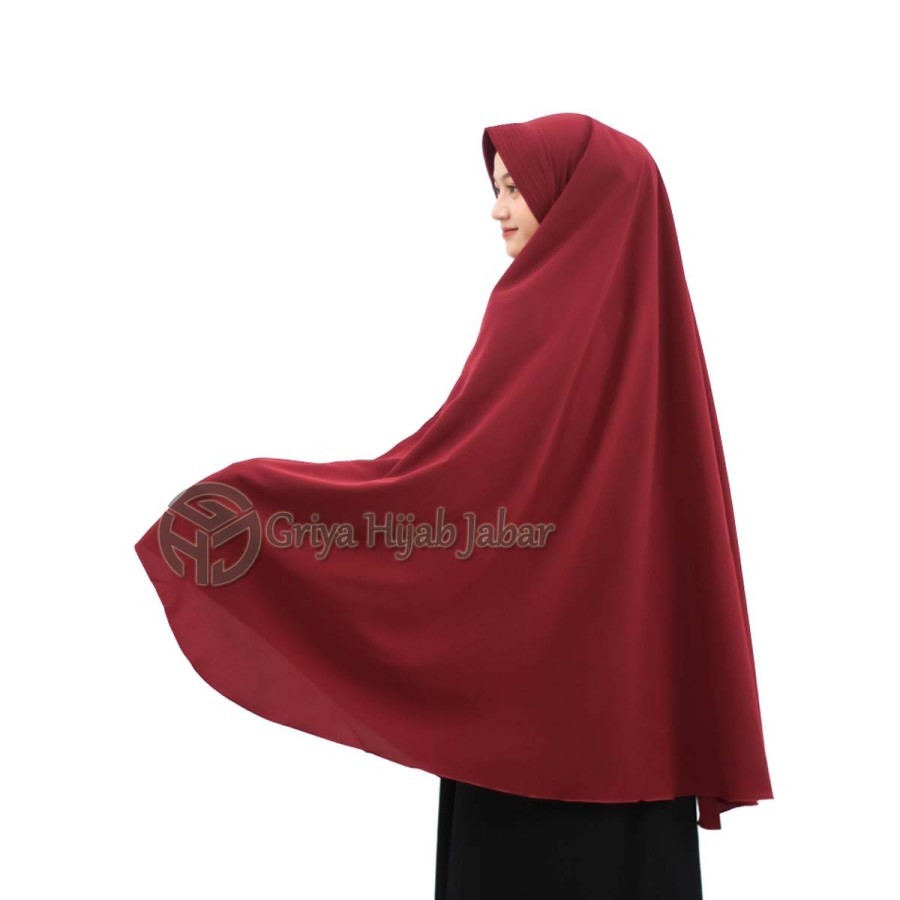 Hijab Khimar Jumbo Syari Pet Antem XXL Bulat Wolfis Premium (Gratis Cadar)