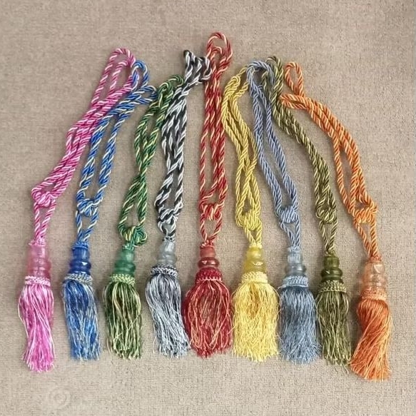 TALI GORDEN hordeng | tali tasel hordeng | tali tassel kristal kecil | tali tasel kristal ikat horde