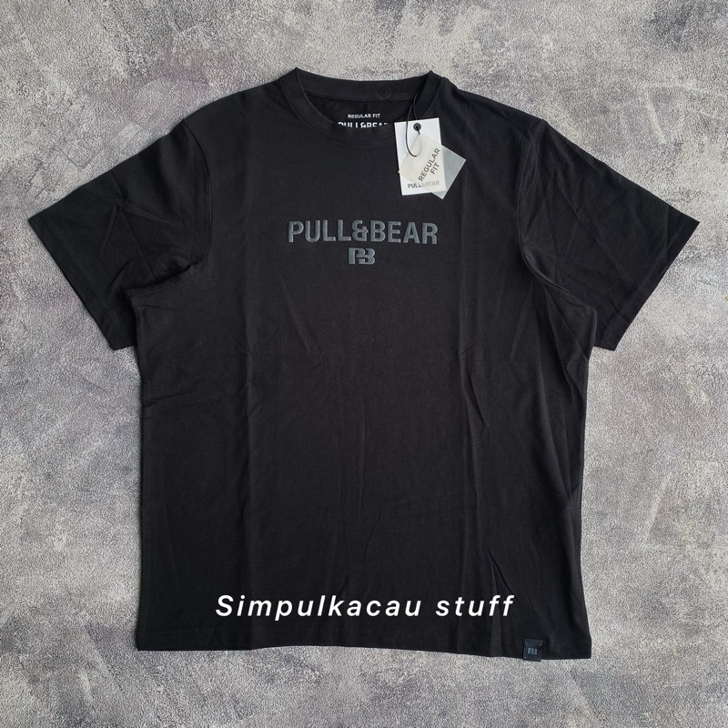 (Dijamin original)Tshirt logo basic pull & bear