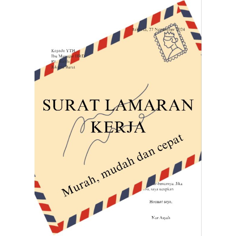 

Surat Lamaran Kerja Murah Mudah dan Cepat