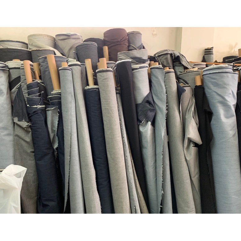 KODE M74S Kain Jeans Denim Raw Meteran  Bahan Mentah Melar Eceran Rollan Grosir