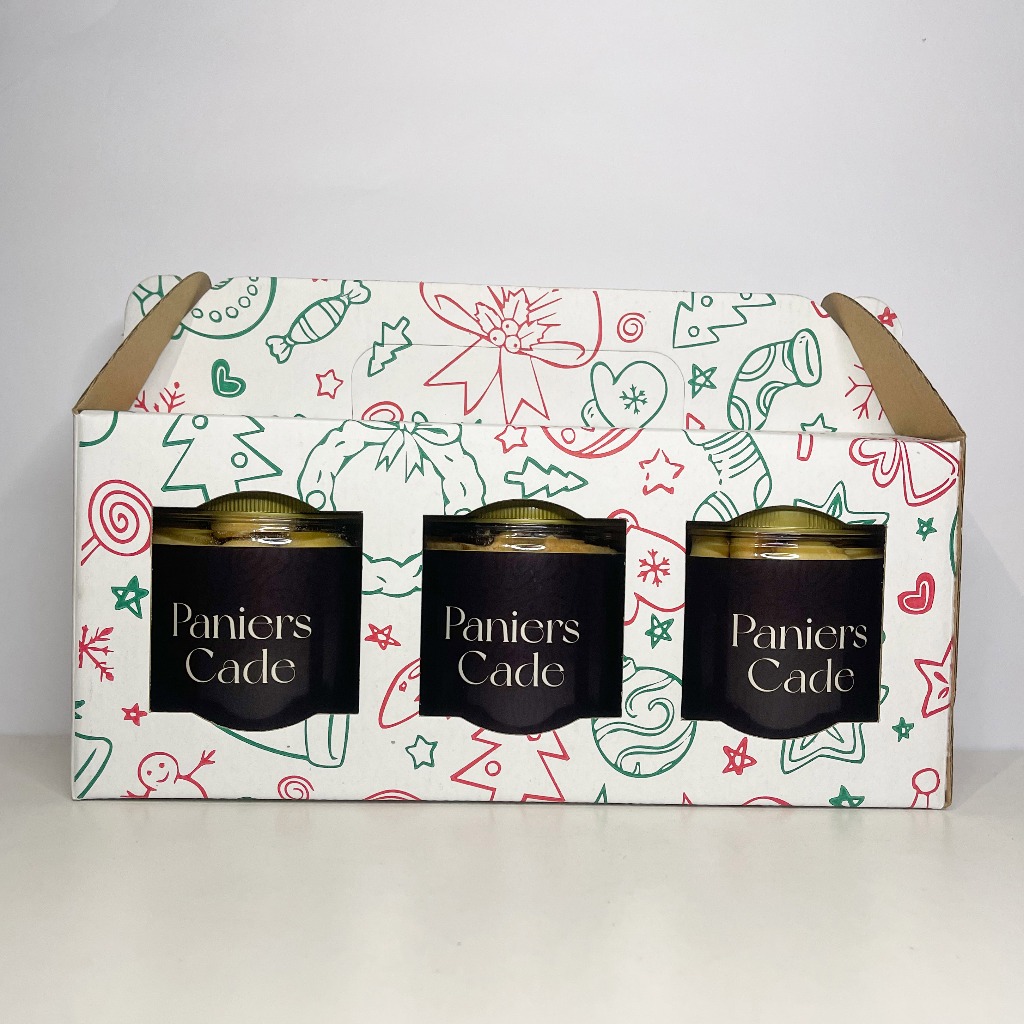 

PANIERS CADE ISI 3 CHRISTMAS GIFT PUTRI SALJU / CHOCO STICK / THUMBPRINT BLUEBERRY