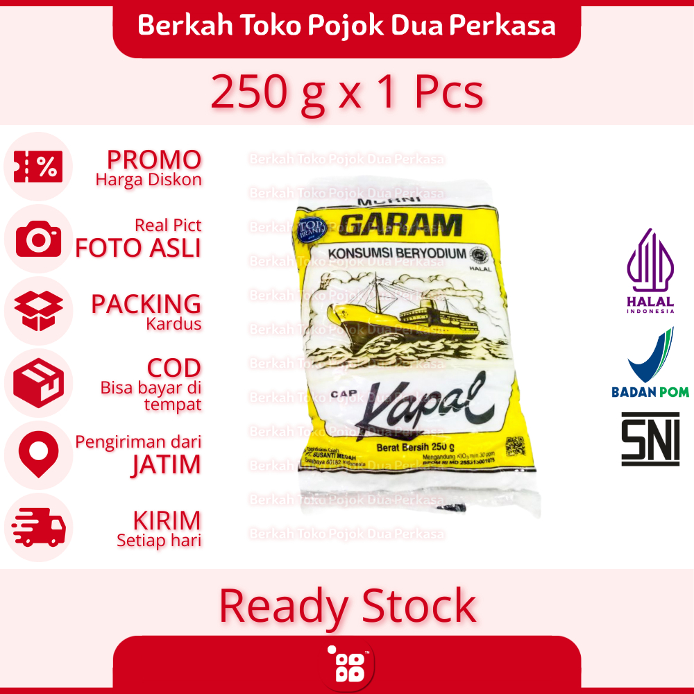 

Cap Kapal Garam Konsumsi Beryodium 250 g [JATIM]