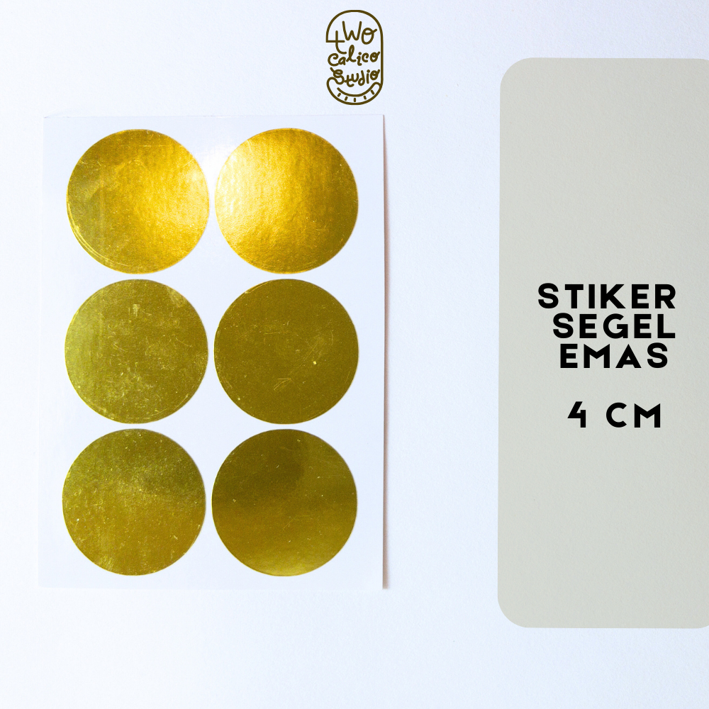 

Sticker Circle Gold 4cm - Segel Tempel Bulat Emas Lingkaran Stiker Cutting Dus Hampers Amplop