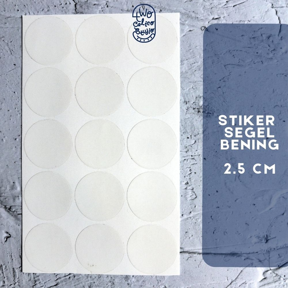 

Sticker Circle Bening 2.5cm Segel Tempel Bulat Transparan Lingkaran Stiker Cutting Hampers Amplop