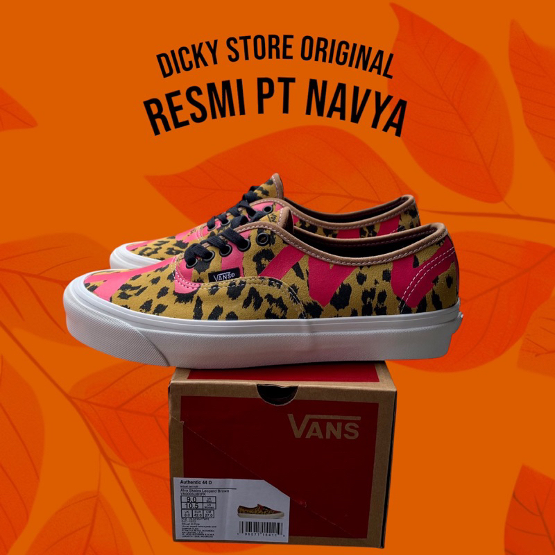 VANS AUTHENTIC 44 DX ALVA SKATE LEOPARD BROWN ORIGINAL RESMI PT NAVYA
