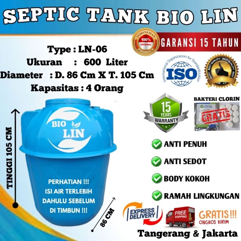 Septic Tank sepiteng Bio BioTech BioTank SepticTank BioFilter BioTaff SepticTank 600 Liter Murah