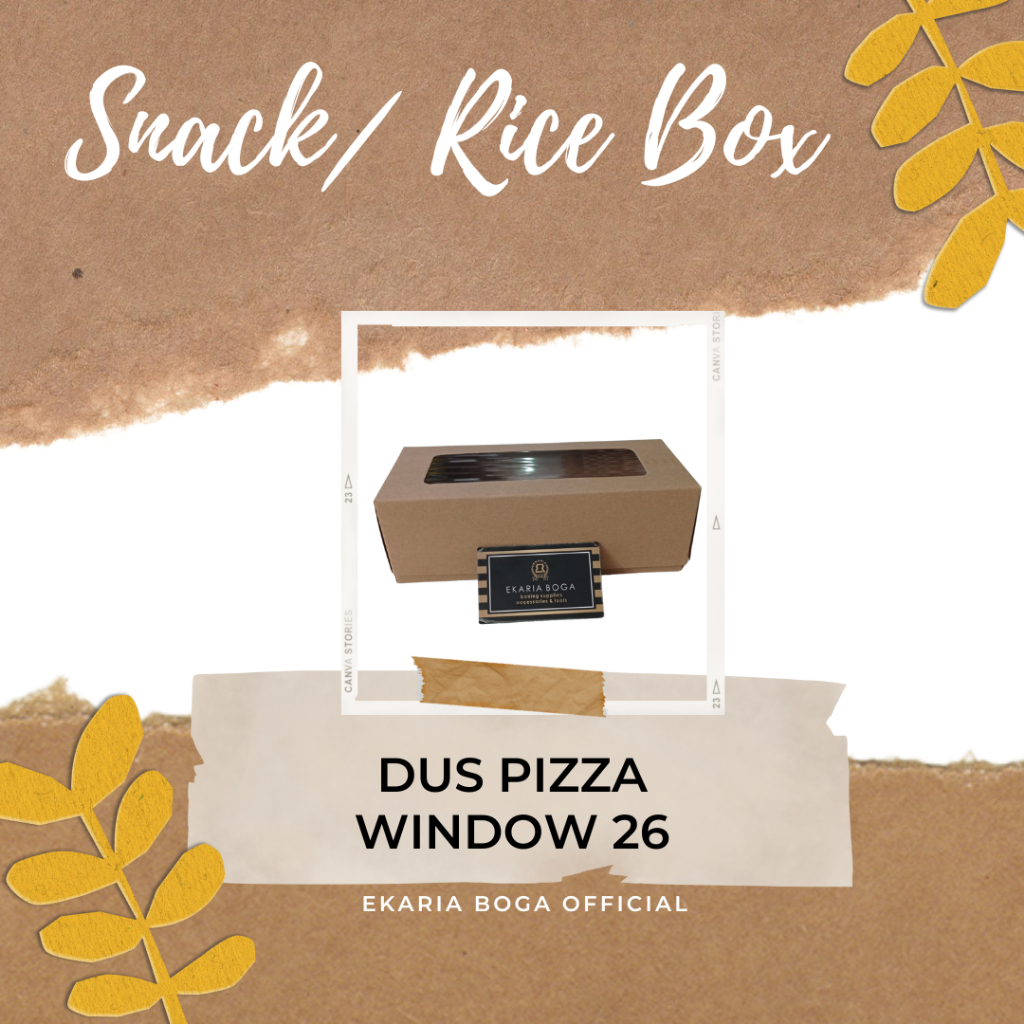 SNACK BOX/ RICE BOX | KARDUS | KARTON | KRAFT | MAKANAN | DUS PIZZA WINDOW 26