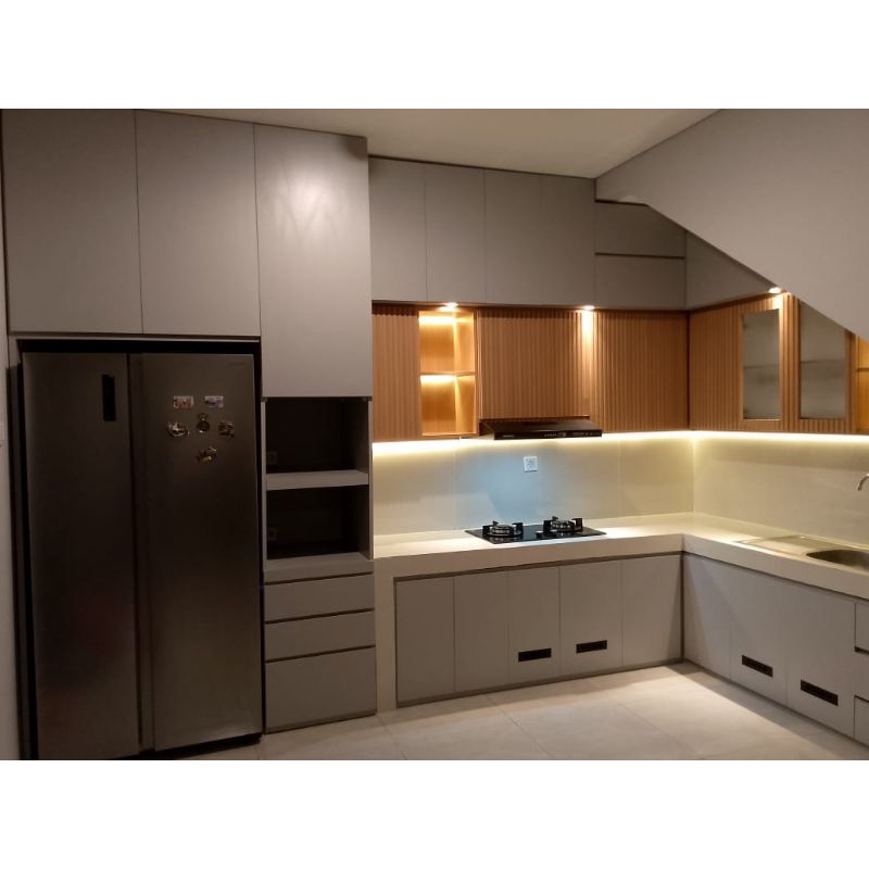 CUSTOM FURNITURE ALMARI,KITCHEN SET,BACKDROP,TEMPAT TIDUR TINGKAT,BAWAH TANGGA