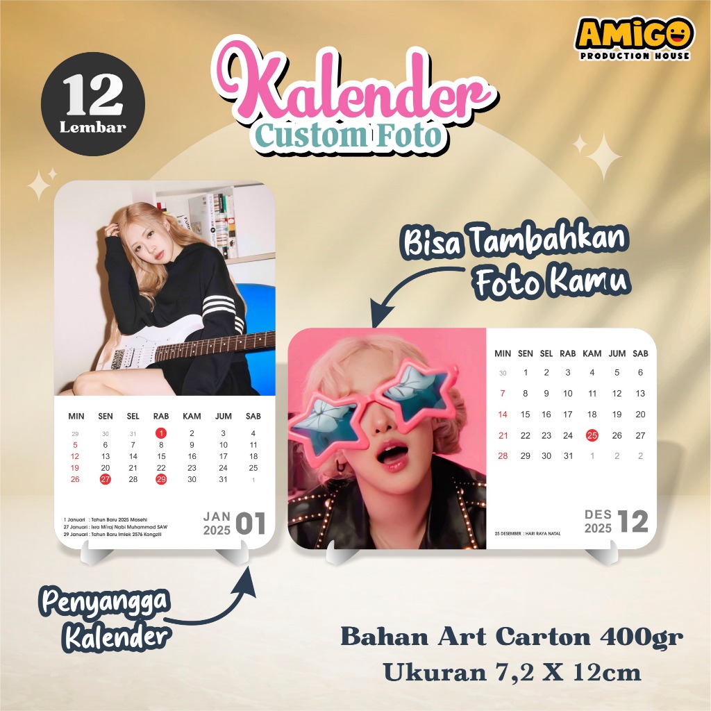 

Kalender Custom Gambar Foto Hadiah Unik Kado