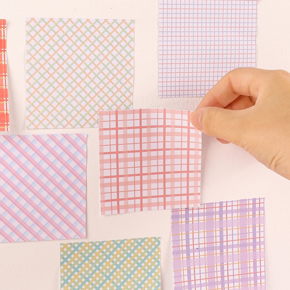 

KODE F9CV9 Sticky Notes Grid Memo Pad Aesthetic Jurnal Scrapbook Fancy 2 Lembar Penanda Buku By Mykochenina