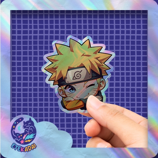 Stiker Hologram Anime Naruto Cute
