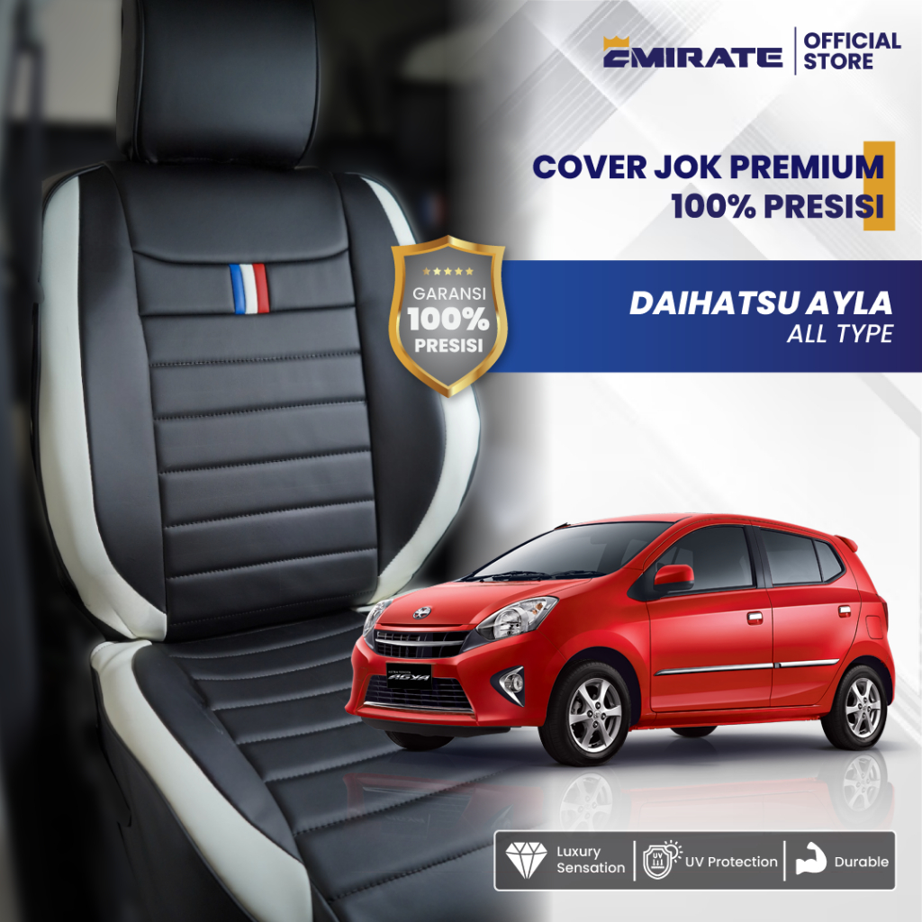 EMIRATE Sarung/Cover Jok Custom Mobil Daihatsu Ayla All Year (Wajib Konfirmasi Type dan Tahun Mobil)