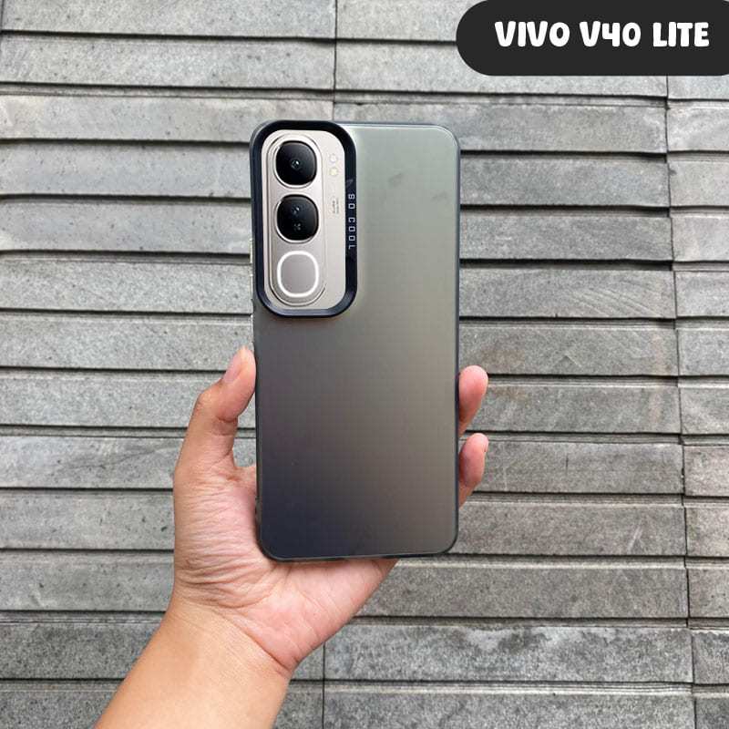 CASE HP VIVO V40 LITE - SOFTCASE HOLOGRAM BLACK VIVO V40 LITE - CASE HP MURAH - CASING HP V40 LITE