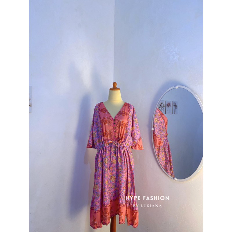 DRESS PANTAI KANCING TALI SERUT Jumbo dress