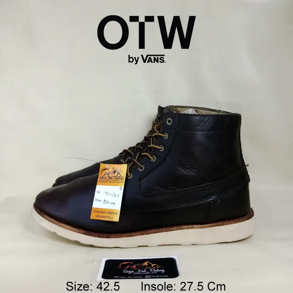 Sepatu Boot Vans kulit tapak vibram 6inc outdoor casual